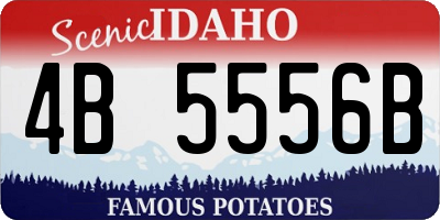 ID license plate 4B5556B