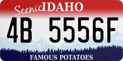 ID license plate 4B5556F