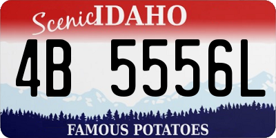 ID license plate 4B5556L