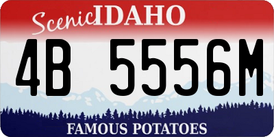 ID license plate 4B5556M