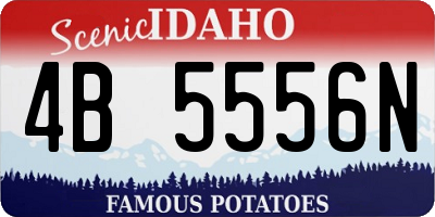 ID license plate 4B5556N