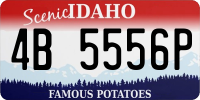 ID license plate 4B5556P