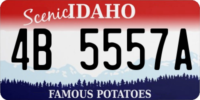 ID license plate 4B5557A