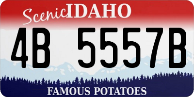 ID license plate 4B5557B