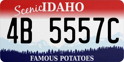 ID license plate 4B5557C