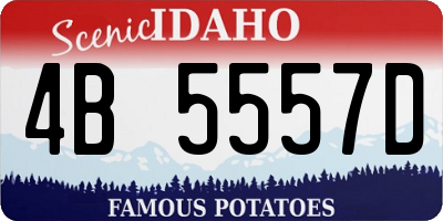 ID license plate 4B5557D