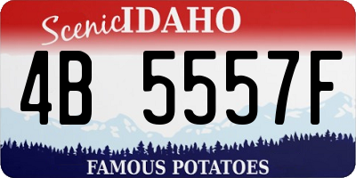 ID license plate 4B5557F
