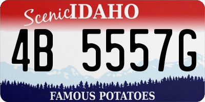 ID license plate 4B5557G