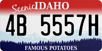 ID license plate 4B5557H