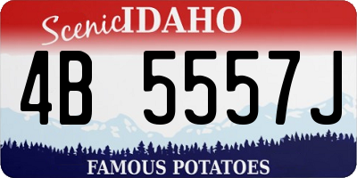 ID license plate 4B5557J
