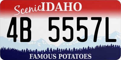 ID license plate 4B5557L