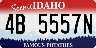 ID license plate 4B5557N