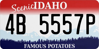 ID license plate 4B5557P