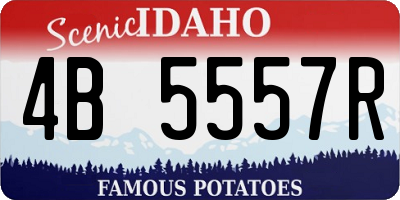 ID license plate 4B5557R