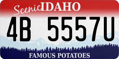 ID license plate 4B5557U