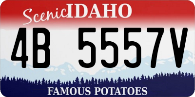 ID license plate 4B5557V