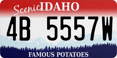 ID license plate 4B5557W