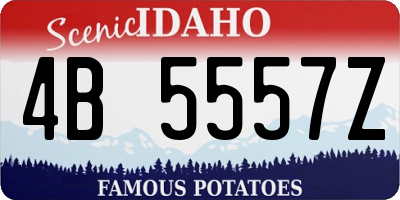 ID license plate 4B5557Z