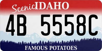 ID license plate 4B5558C