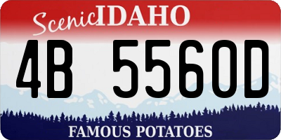 ID license plate 4B5560D