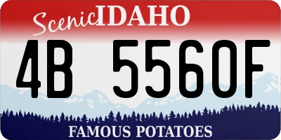 ID license plate 4B5560F