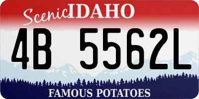 ID license plate 4B5562L