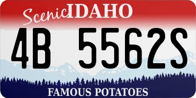 ID license plate 4B5562S