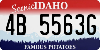 ID license plate 4B5563G