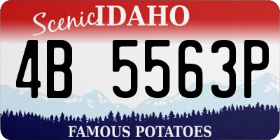 ID license plate 4B5563P