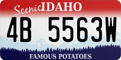 ID license plate 4B5563W