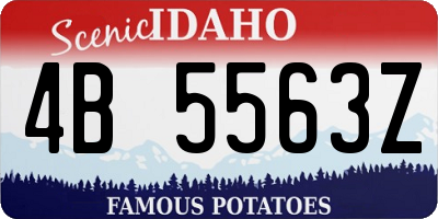 ID license plate 4B5563Z