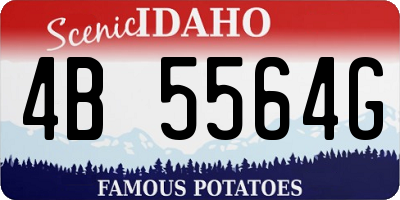 ID license plate 4B5564G