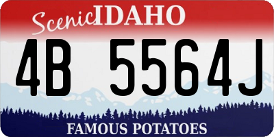 ID license plate 4B5564J