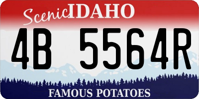 ID license plate 4B5564R