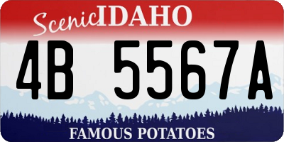 ID license plate 4B5567A