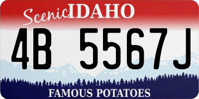 ID license plate 4B5567J