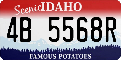 ID license plate 4B5568R