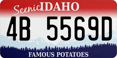 ID license plate 4B5569D