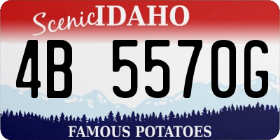 ID license plate 4B5570G