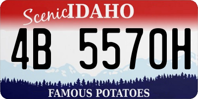 ID license plate 4B5570H