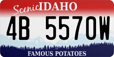 ID license plate 4B5570W