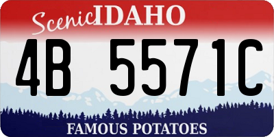 ID license plate 4B5571C