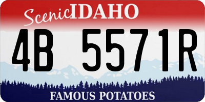 ID license plate 4B5571R