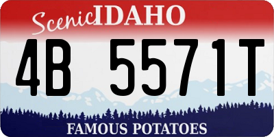 ID license plate 4B5571T