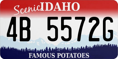 ID license plate 4B5572G