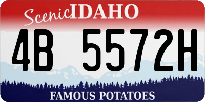 ID license plate 4B5572H