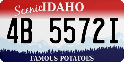 ID license plate 4B5572I