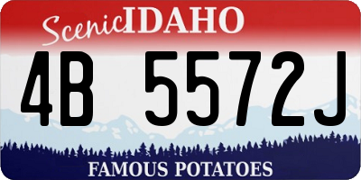 ID license plate 4B5572J
