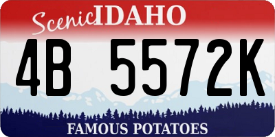 ID license plate 4B5572K