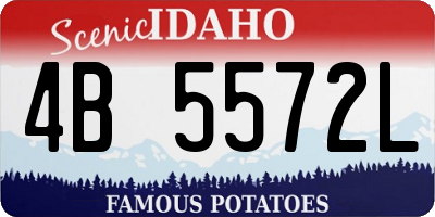 ID license plate 4B5572L